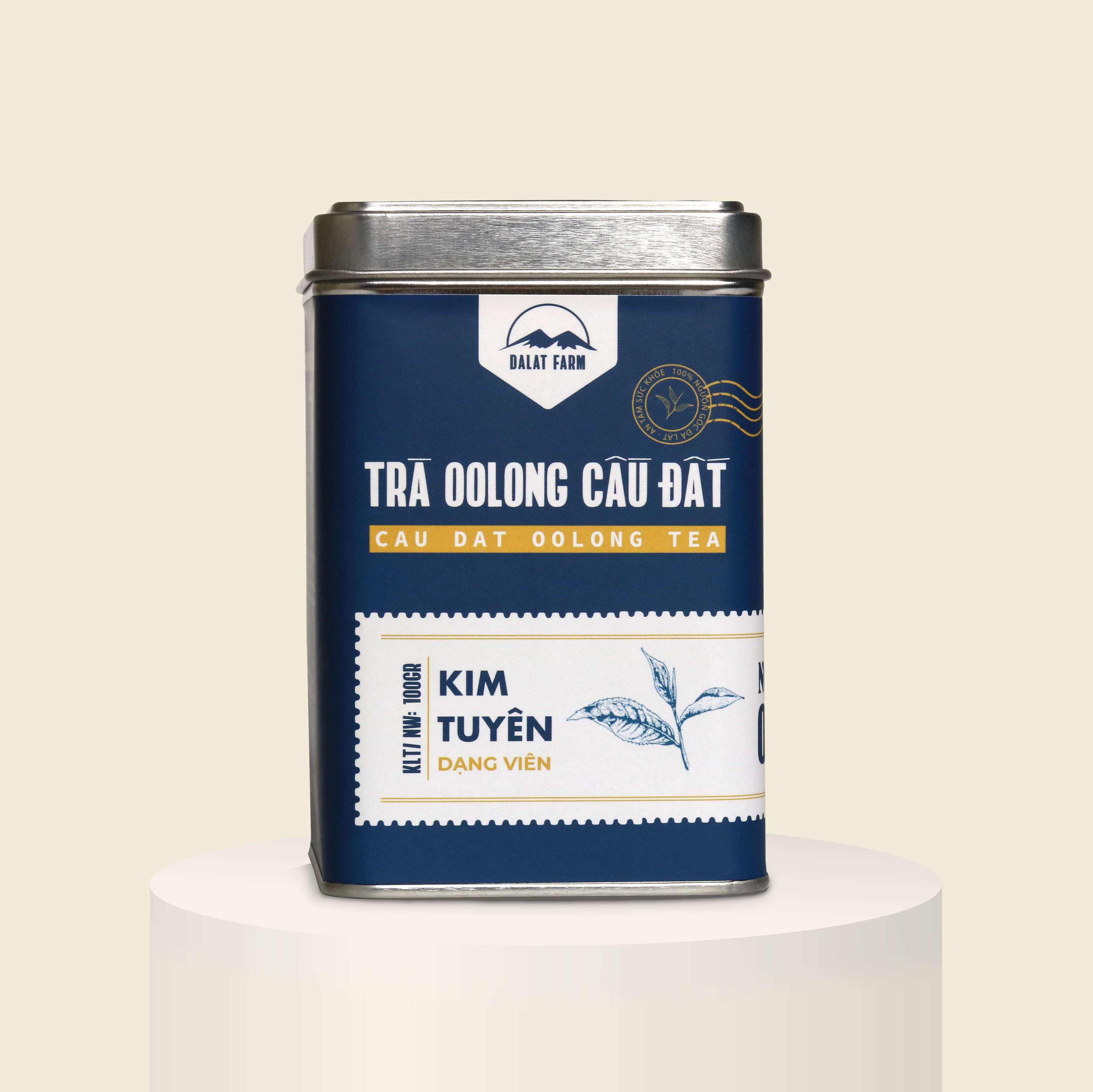 Trà Oolong Kim Tuyên Cầu Đất  - Hộp 100 g DalatFarm