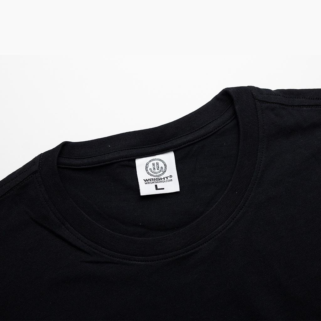 Áo thun đen basic phong cách đơn giản cá tính vintage streetwear 2022 wrib wilding