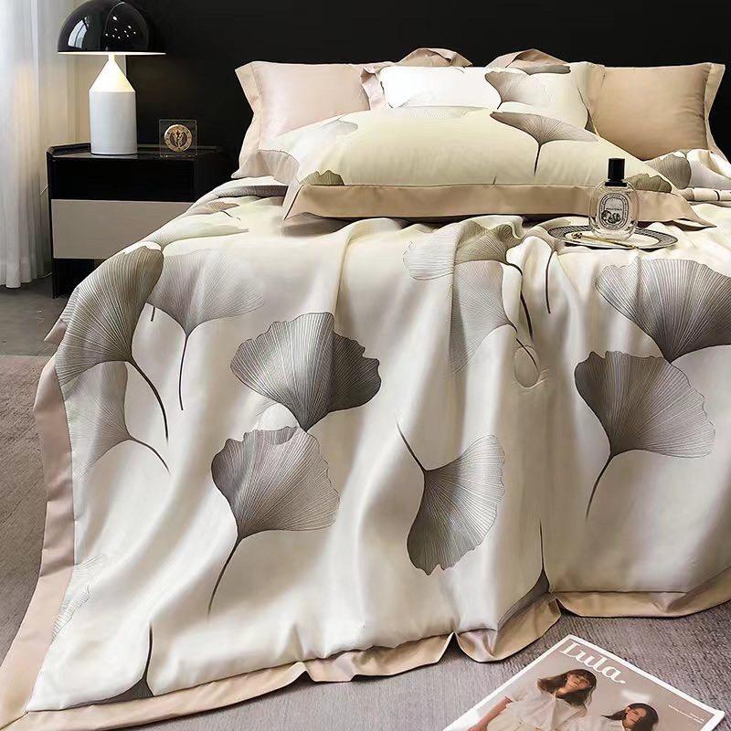 Bộ chăn ga lụa thái cao cấp chuẩn nhập