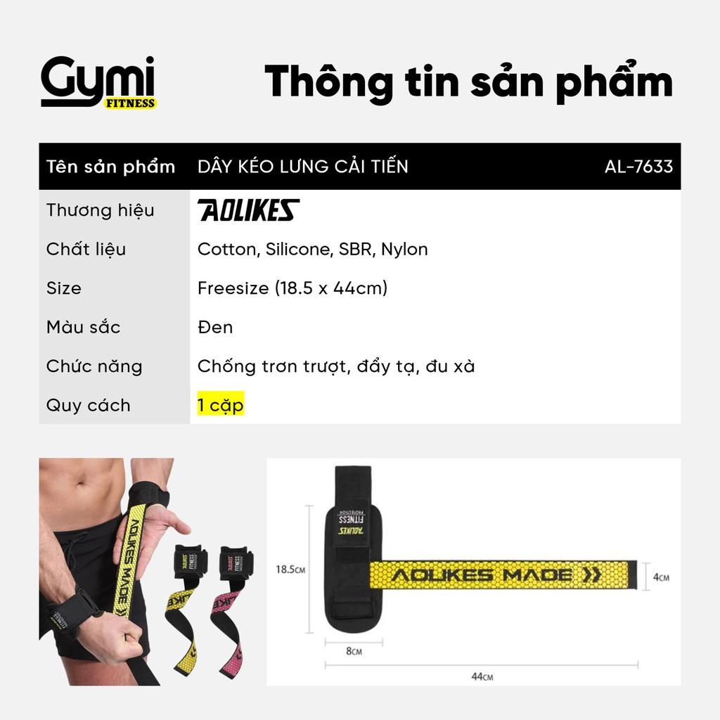 Dây Kéo Lưng Cải Tiến Aolikes AL-7633 | Quấn Cổ Tay Nâng Tạ, Đu Xà, Tập Gym Chính Hãng