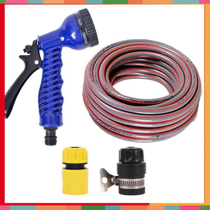 Bộ dây tăng áp 3 lần vòi xịt nước rửa xe, tưới cây loại 20m 206843