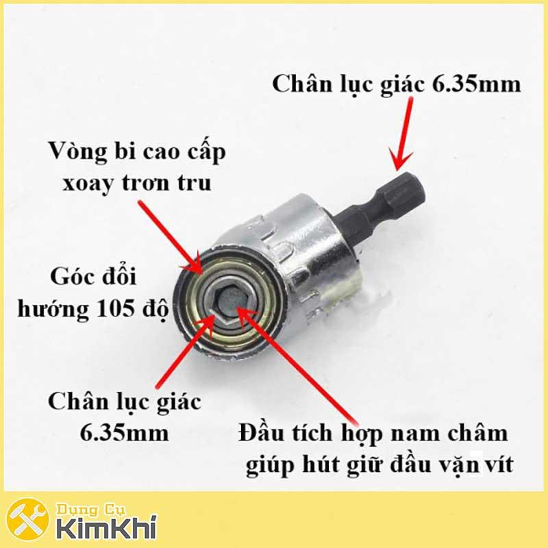 Đầu chuyển hướng mũi bắt vít 105 độ chuôi lục giác