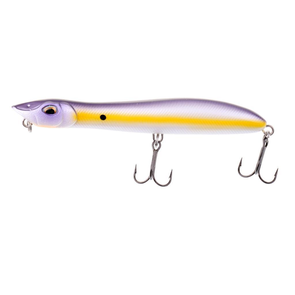 3D Eyes Plastic Fishing Lures, Smooth Floating Bass Popper Lures Lifelike Fish Swimming, Minnow Baits Hard Fishing Lures