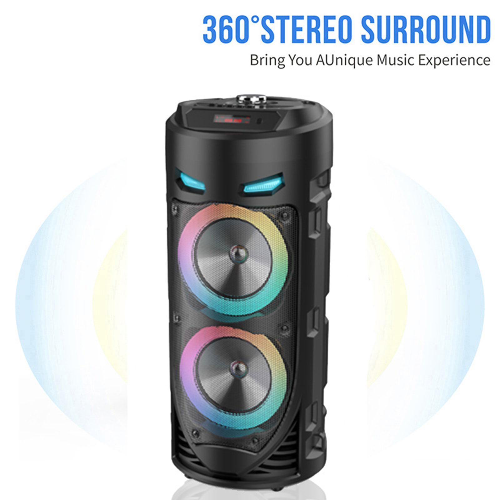 Loud Speaker Wireless Speaker Heavy Bass with Shoulder Strap for Bike Beach
