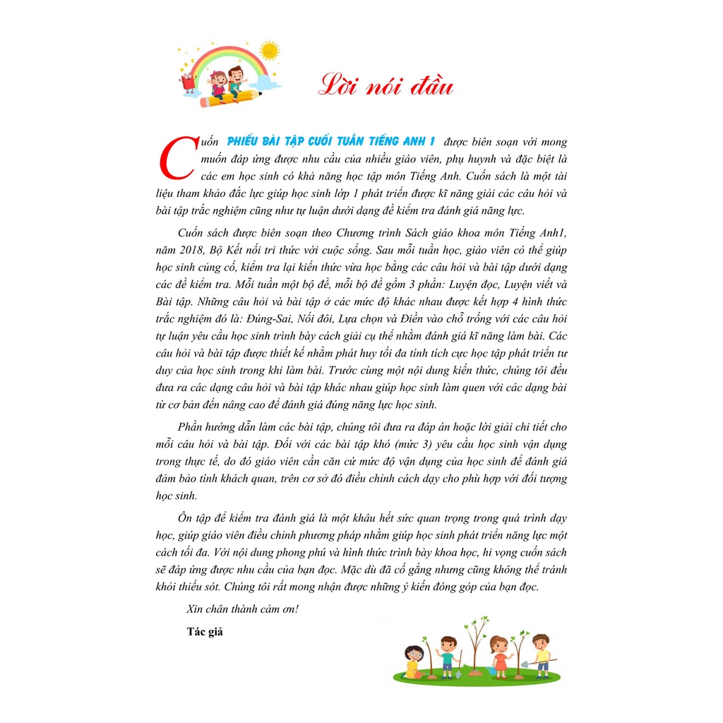 Sách - Phiếu Bài Tập Cuối Tuần Tiếng Anh 1 Biên Soạn Theo Bộ Sách Kết Nối Tri Thức Với Cuộc Sống - KV