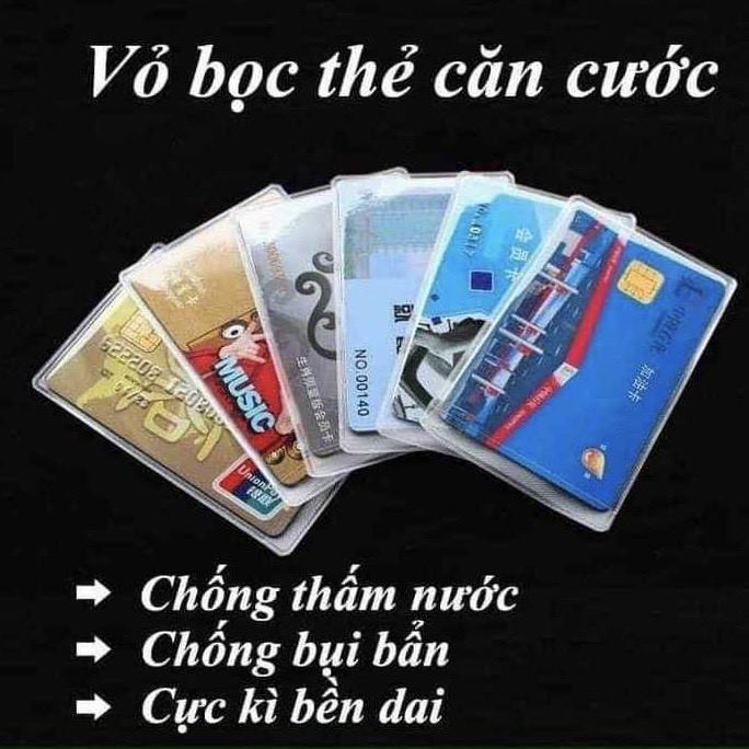 Combo 8 bọc bảo vệ thẻ căn cước, thẻ sinh viên, bằng lái xe, thẻ nhân viên,....không thấm nước tiện ích - King