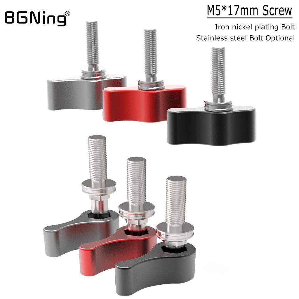 2 chiếc M5 x 17mm Tay cầm Vít Kẹp có thể điều chỉnh Khóa Vít L-Type T-Shape Cờ lê cho GoPro SLR Camera Lồng giàn khoan Rail Rod Slider