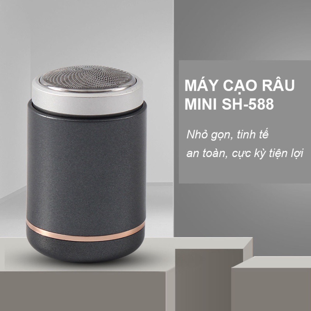 Máy Cạo Râu Đa Năng SH-588, 3 Lưỡi Nhỏ Gọn, Cạo Khô Ướt Không Trầy Xước - HÀNG CHÍNH HÃNG