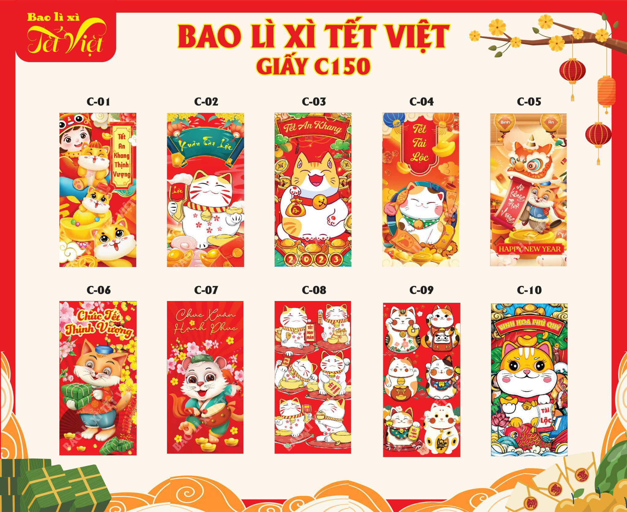 Combo 500 Bao Lì Xì Tết 2023