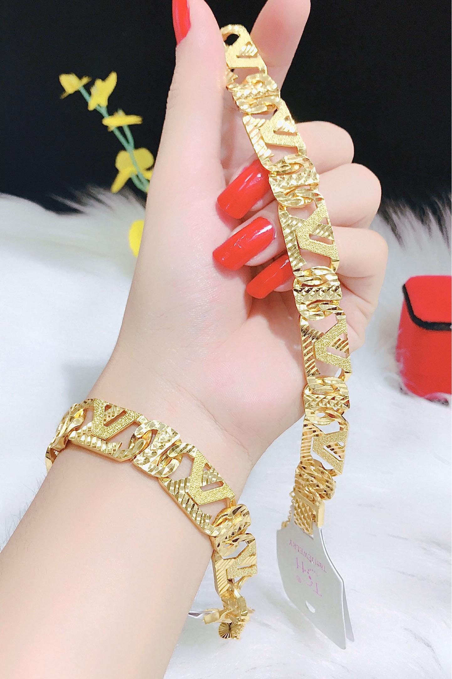 Lắc Tay Nữ Mạ Vàng 18K 0700602190 - Mang Đi Chơi, Đi Tiệc Rất Đẹp - Tặng Kèm Hộp Trang Sức