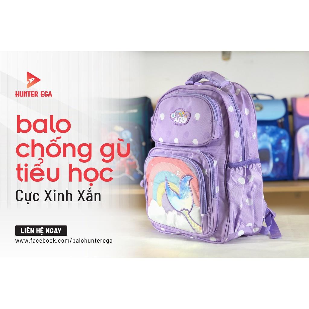 Balo Chống Gù Tiểu Học Họa Tiết Cầu Vồng Đuôi Cá Lấp Lánh Và Tên Lửa Cực Cool Mã QXH 2021-7