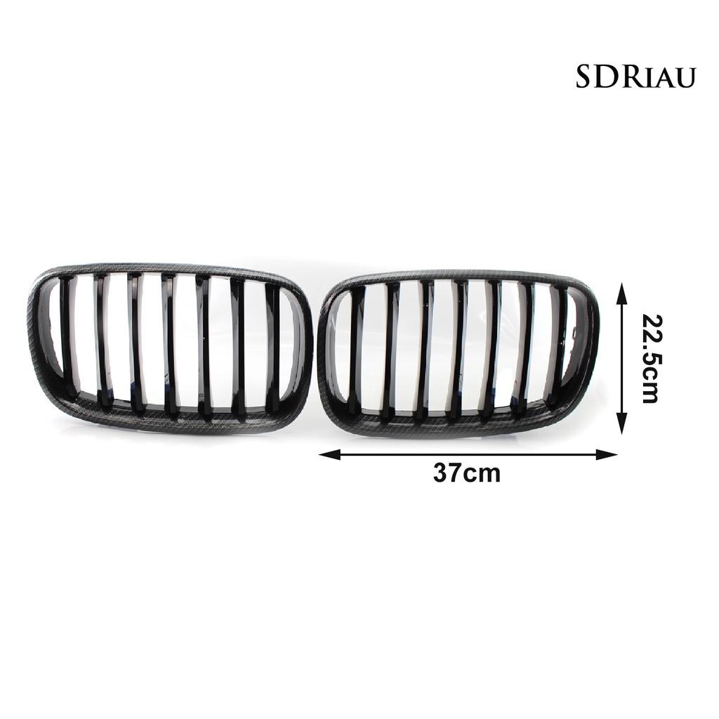 Set 2 Lưới Tản Nhiệt Màu Đen Bóng Gắn Mui Xe 51137157687 51137157688 Cho Bmw E70 X5 08-13
