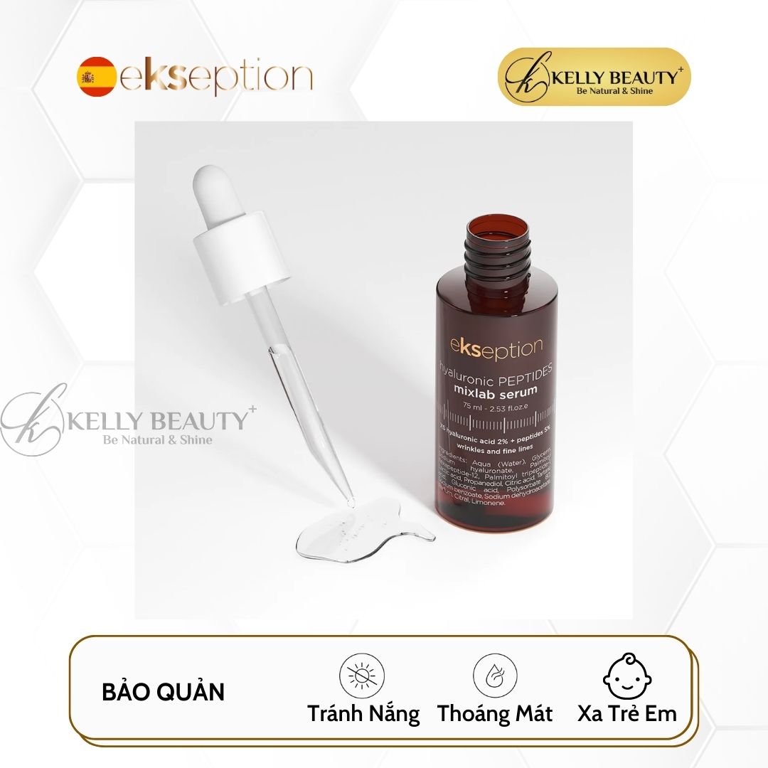 ekseption Hyaluronic PEPTIDES mixlab serum - Tinh Chất Phục Hồi Chống Lão Hóa Da | Kelly Beauty