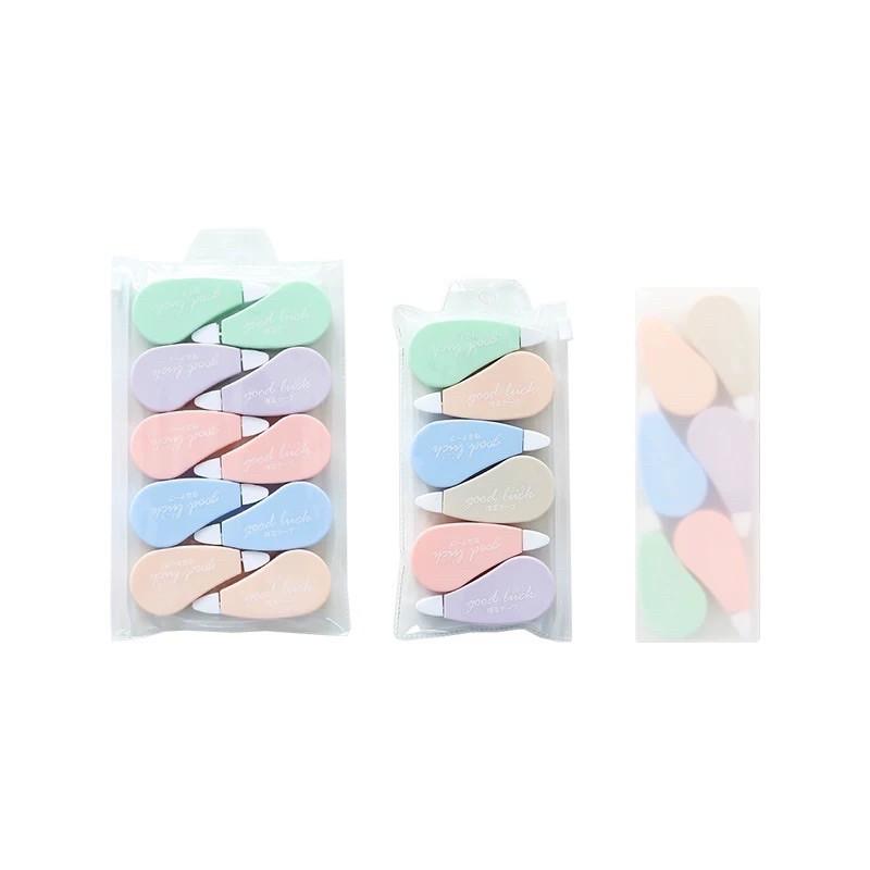 Bút xoá kéo ruột 5m tông màu pastel (mua 10 cây tặng kèm túi zip)