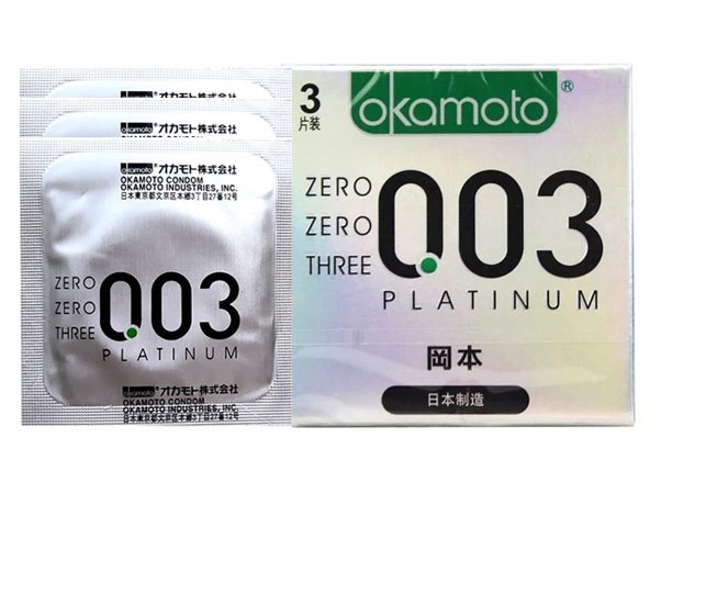 Bao Cao Su 0.03 Nhật Bản Okamoto Zero Zero Three 0.03 Platinum - Che Tên Sản Phẩm