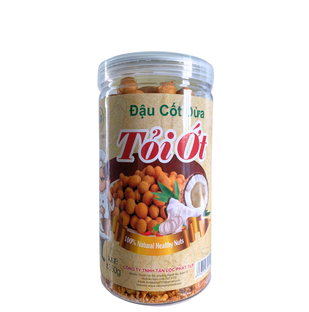 ĐẬU PHỘNG CỐT DỪA  TỎI ỚT TÂN LỘC PHÁT HŨ 400G