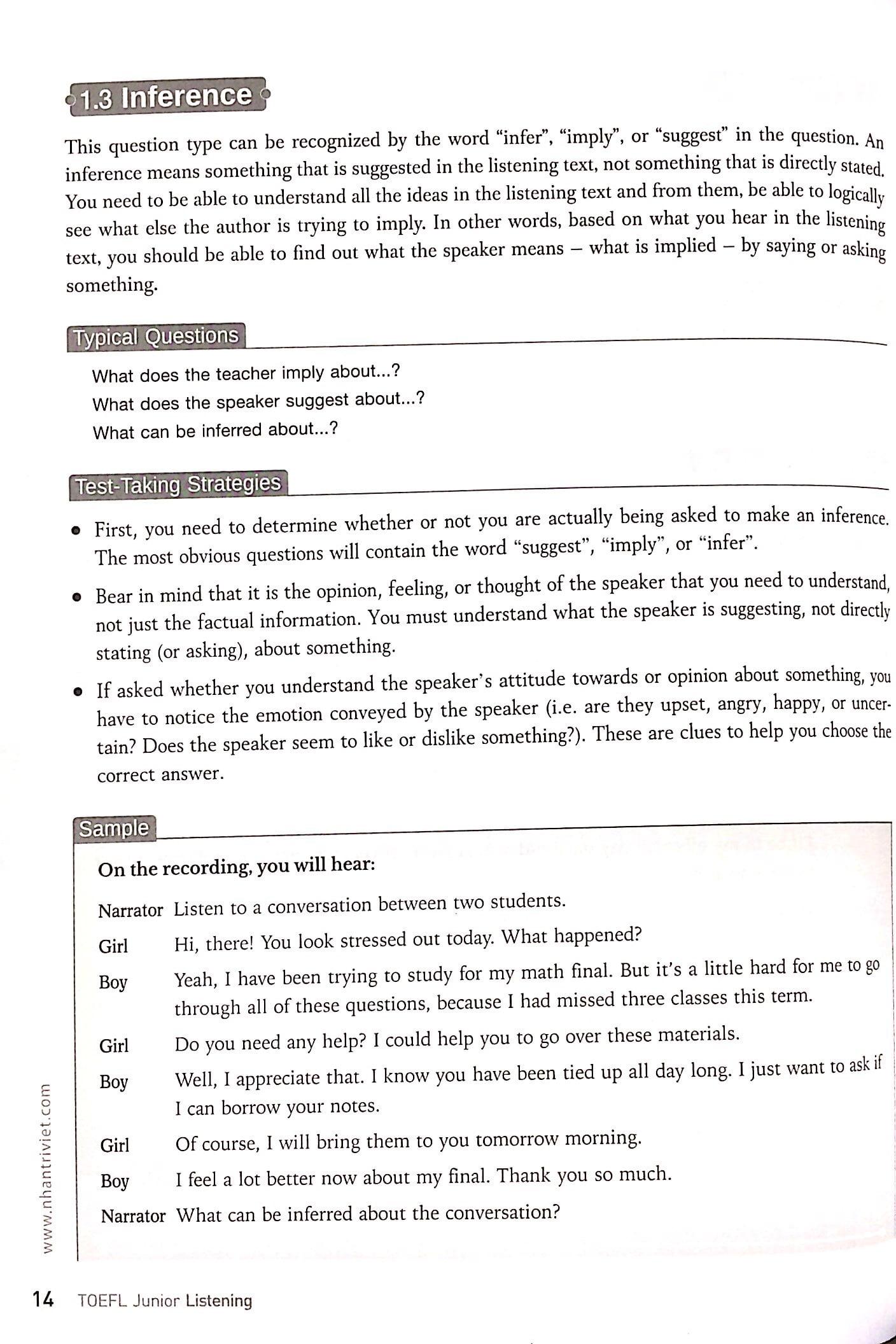 Sách TOEFL Junior Listening (Kèm CD)