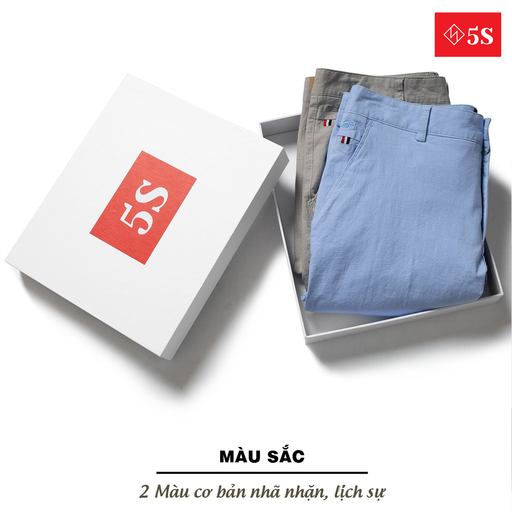 Quần Short Nam 5S (2 màu), Chất Kaki Cotton Co Giãn, Thấm Hút Tốt, Hạn Chế Nhăn (QSK21008