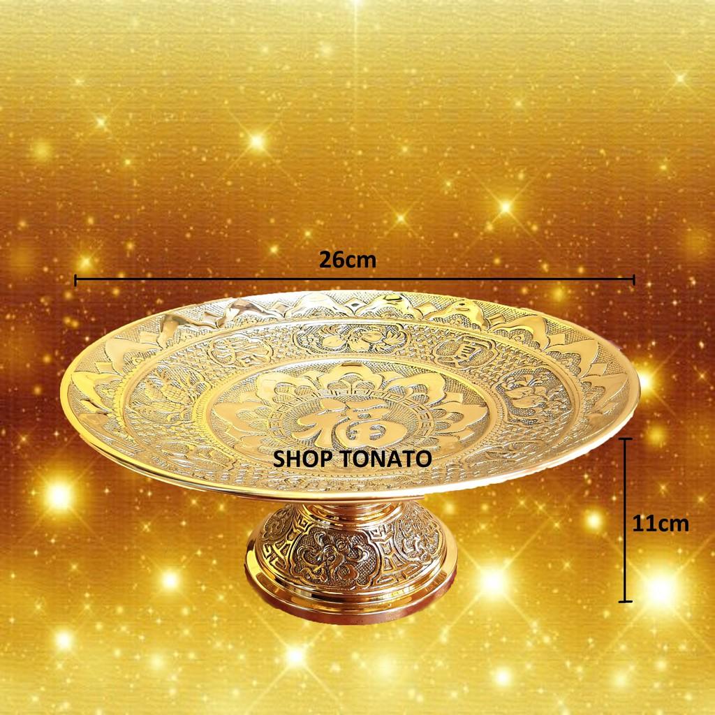 DĨA TRÁI CÂY BẰNG ĐỒNG HQ3 ĐƯỜNG KÍNH 26CM