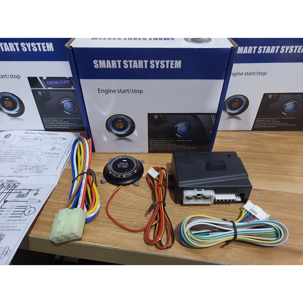 Bộ  Start/Stop Khởi Động ÔTo Từ Xa Bằng Nút Bấm – Nút Đề Nổ 1 Chạm Thông Minh Smart System Cao Cấp, ĐÈN TRANG TRÍ , ĐỒNG HỒ TREO TƯỜNG