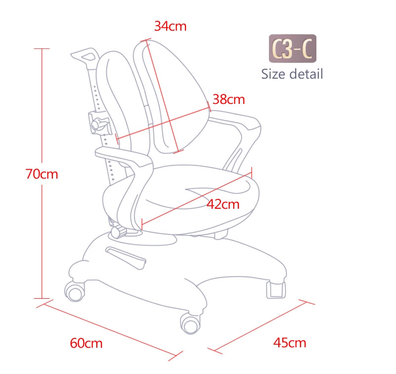 Ghế học sinh chống gù chống cận màu xanh lá ( tặng bộ vỏ bọc đệm ngồi, đệm lưng )