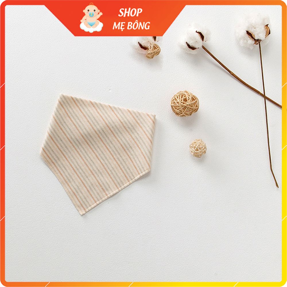 Khăn yếm tam giác Cotton 100% cao cấp, mềm mại, an toàn (khăn yếm Organic