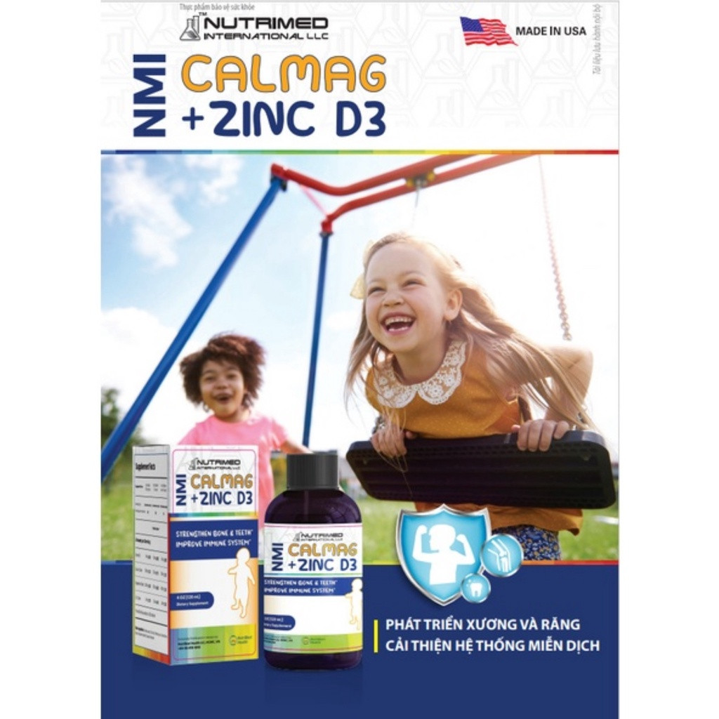 COMBO 2 hộp Syrup NMI CalMag + ZincD3 - Hỗ trợ giúp xương, răng chắc khỏe