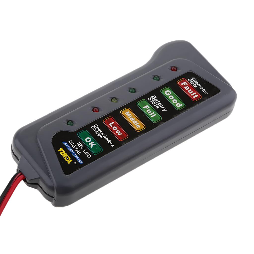 12V Car Motorcycles Battery Load Tester Meters Analyzer LED Display