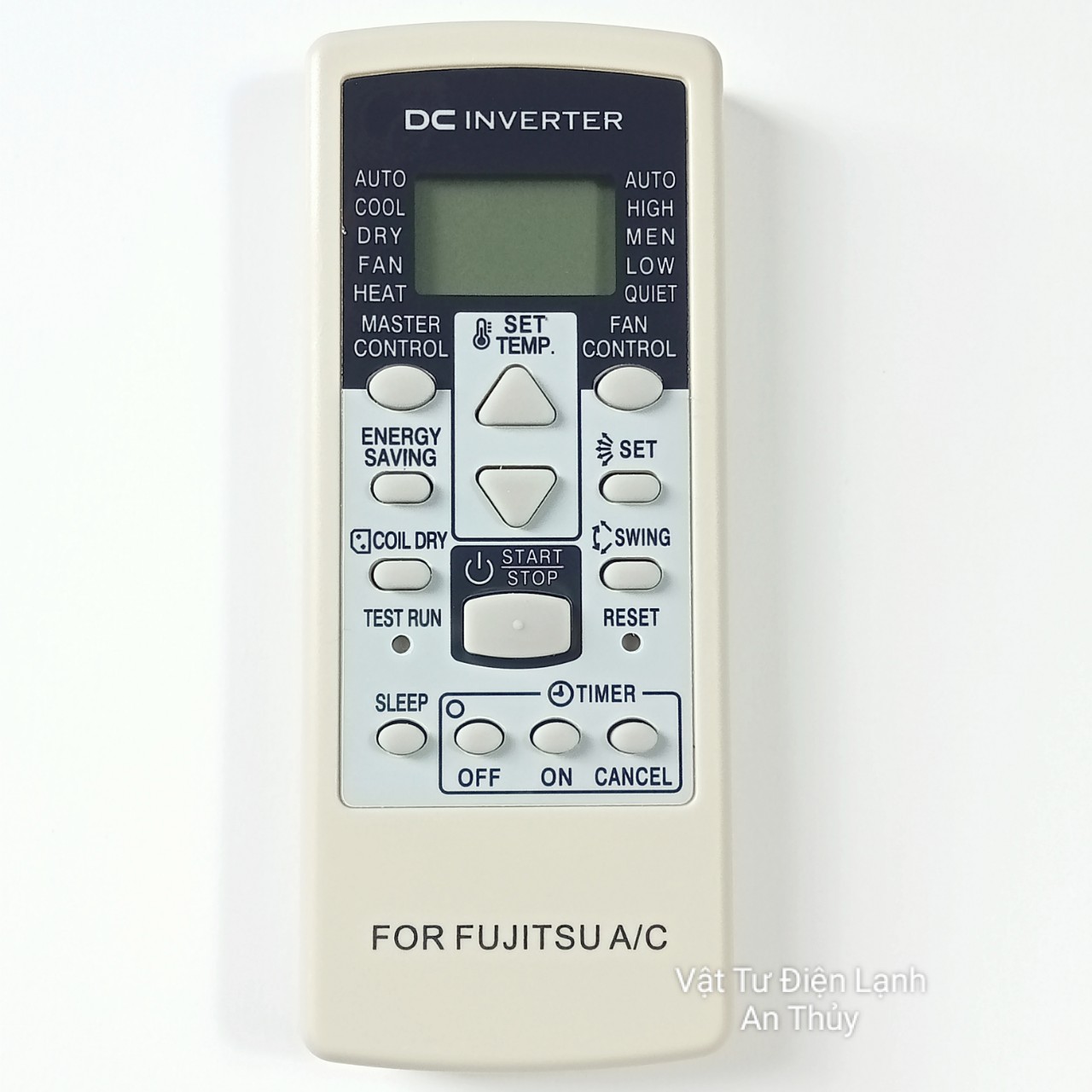 Remote máy lạnh FUJITSU nút nguồn đen - Điều khiển máy lạnh FUJITSU - Remote điều hòa FUJITSU - Điều khiển điều hòa FUJITSU