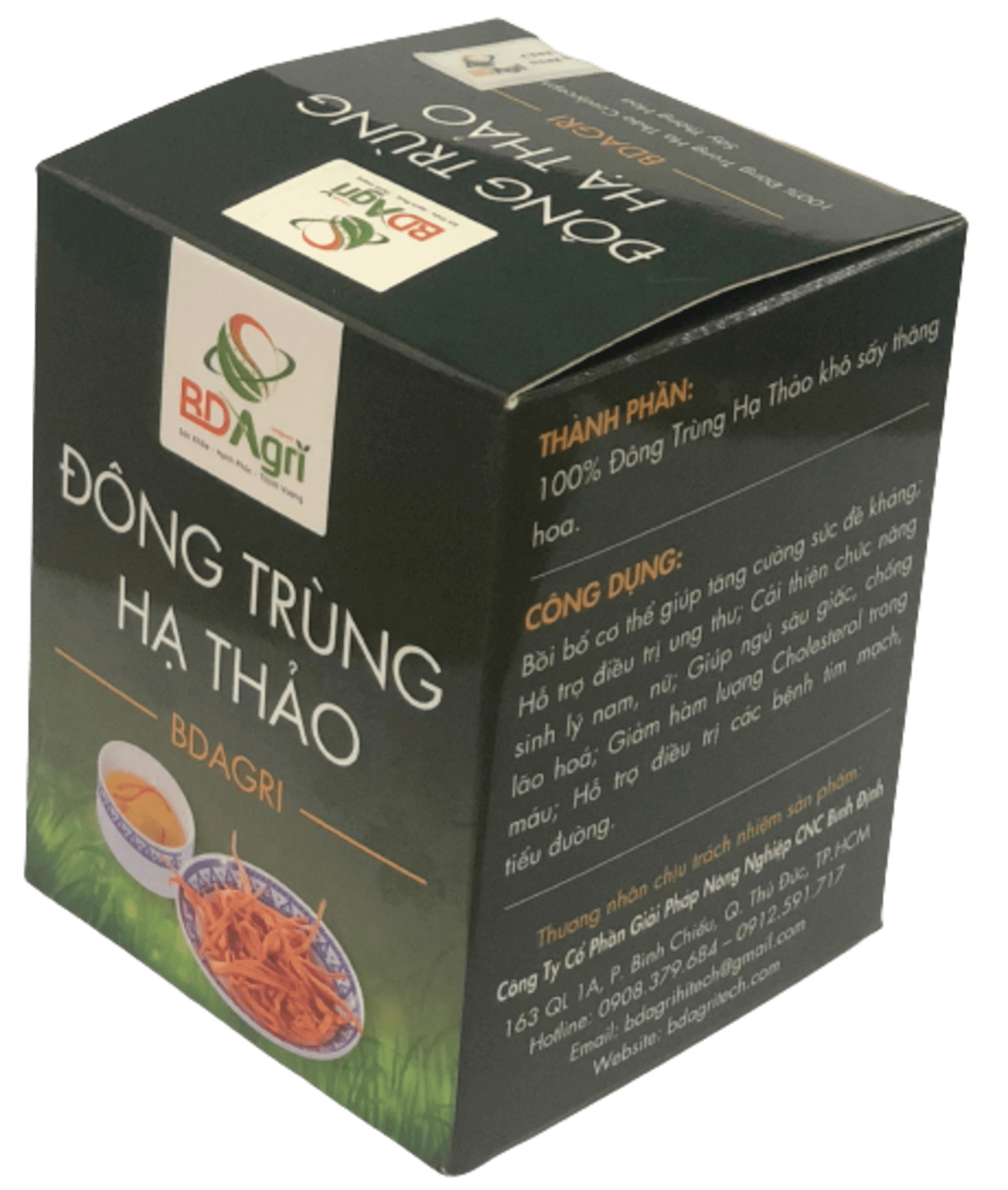 [ HỘP 20G LOẠI I] ĐÔNG TRÙNG HẠ THẢO SẤY THĂNG HOA BDAGRI GIỮ NGUYÊN 100% HOẠT CHẤT QUÝ