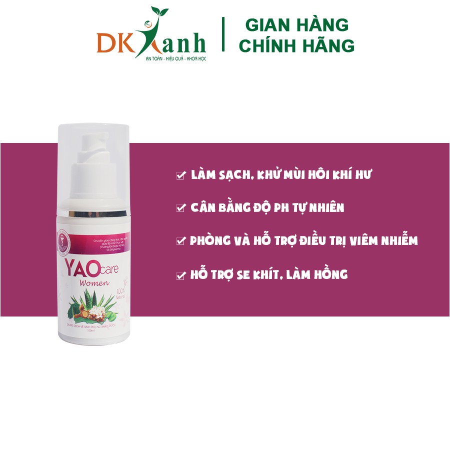 Bọt vệ sinh thảo dược Yaocare Women - Dk Pharma - 100ml