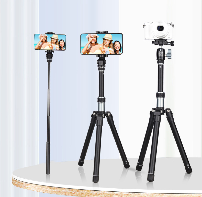 Chân Tripod Beike Q160D tặng 2 kẹp điện thoại đi kèm hàng chính hãng