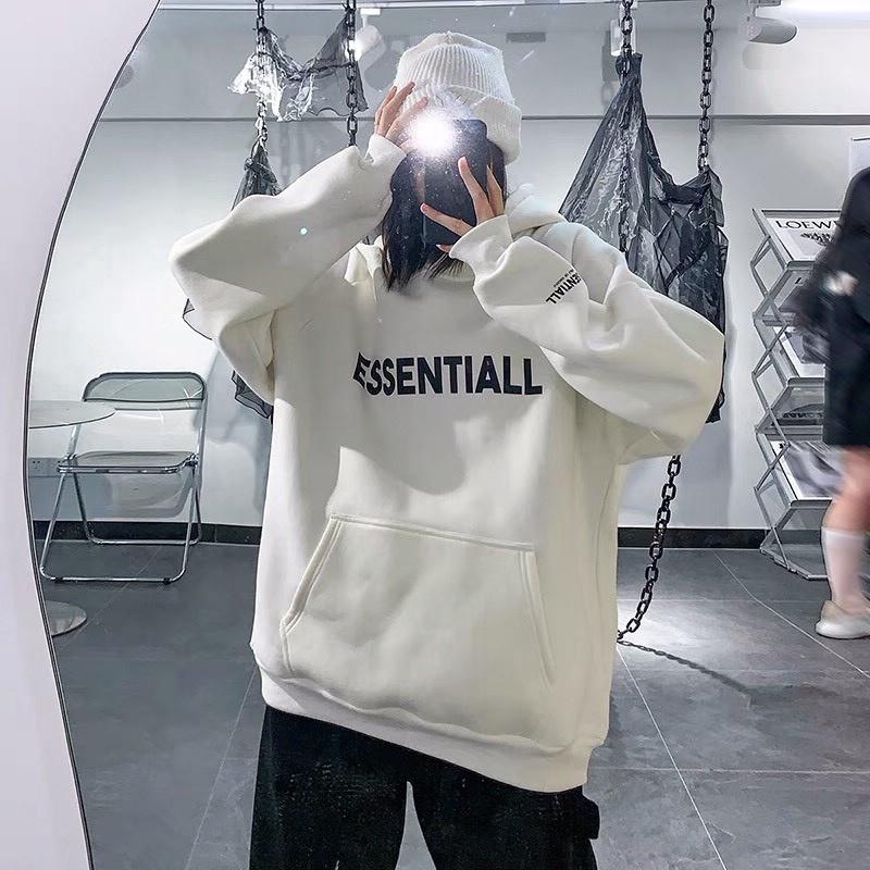 Áo hoodie nữ nam nỉ ngoại cao cấp da cá unisex form rộng có mũ ulzzang hàn quốc cặp đôi local brand cute zip ESS