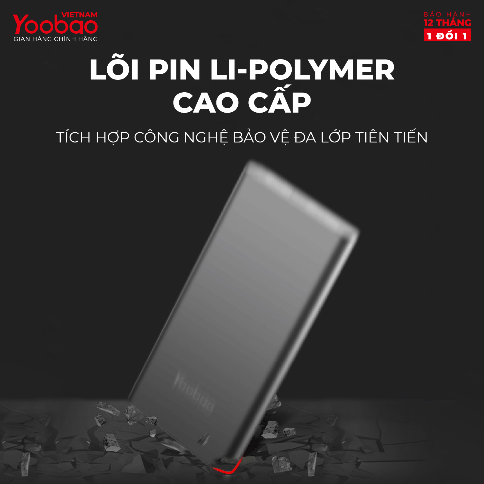 Pin sạc dự phòng 10000mAh Yoobao A1 siêu mỏng - Hàng chính hãng