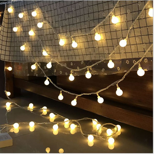 Đèn Led Trang Trí Bông Tuyết Dài 10M - 100 Bóng Trang Trí Noel Lễ Tết