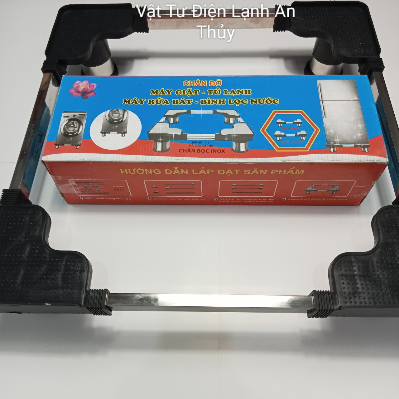 Chân đỡ máy giặt tủ lạnh inox - Chân kệ máy giặt tủ lạnh đa năng - Chân đế đỡ máy giặt tủ lạnh - Kệ để máy giặt tủ lạnh