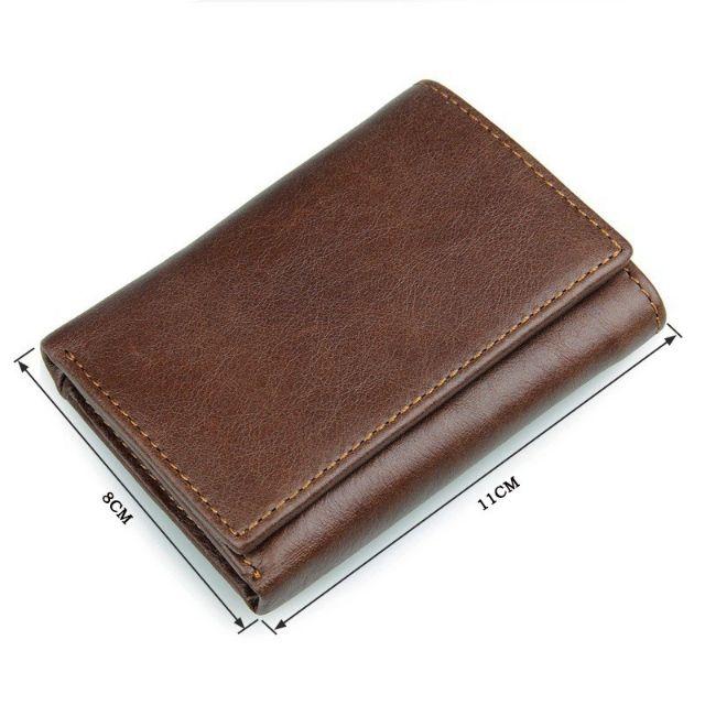 Ví Da Mini Gập 3 - Ví Da Đứng -Nhiều Ngăn Tiện Dụng, Full Box - VD80