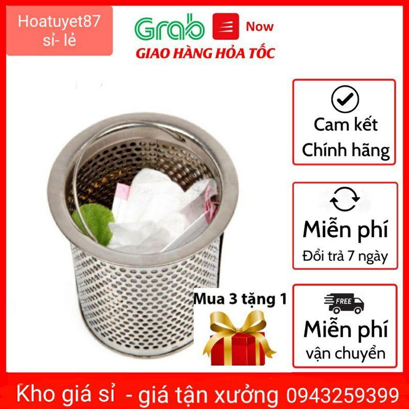 Giỏ lọc rác cho bồn rửa bát, rửa chén bằng inox 304 kèm nắp