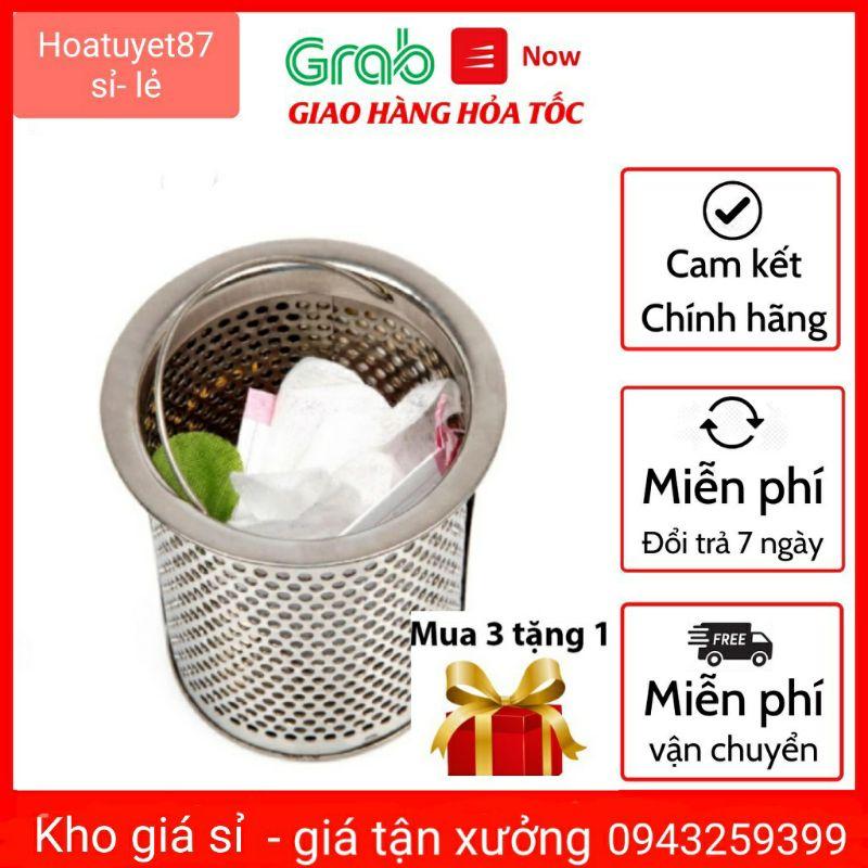 Giỏ lọc rác cho bồn rửa bát, rửa chén bằng inox 304 kèm nắp