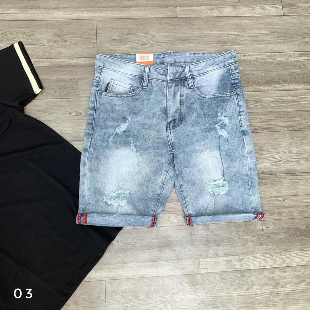 Quần Short Nam Chất Jean Co Giãn, Quần Đùi Nam thời trang cao cấp MSS104