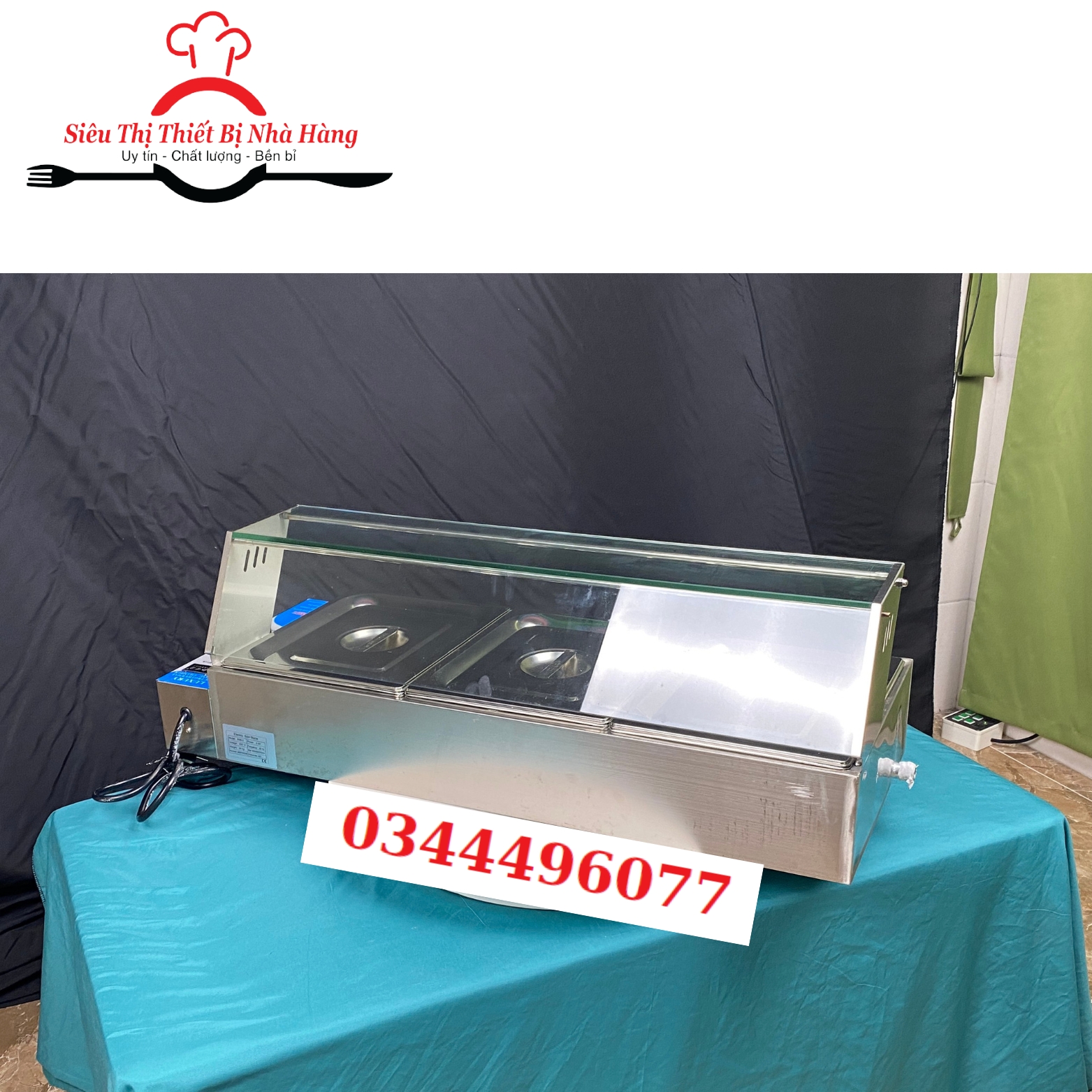 Tủ giữ nóng đồ ăn-tủ giữ nóng bằng hơi nước-tủ hâm cách thủy 3 khay