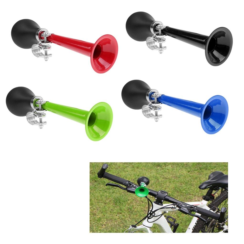 Retro Metal Bike Air Horn Bike Alarm Bell Hooter Rubber Bulb Squeeze Blue