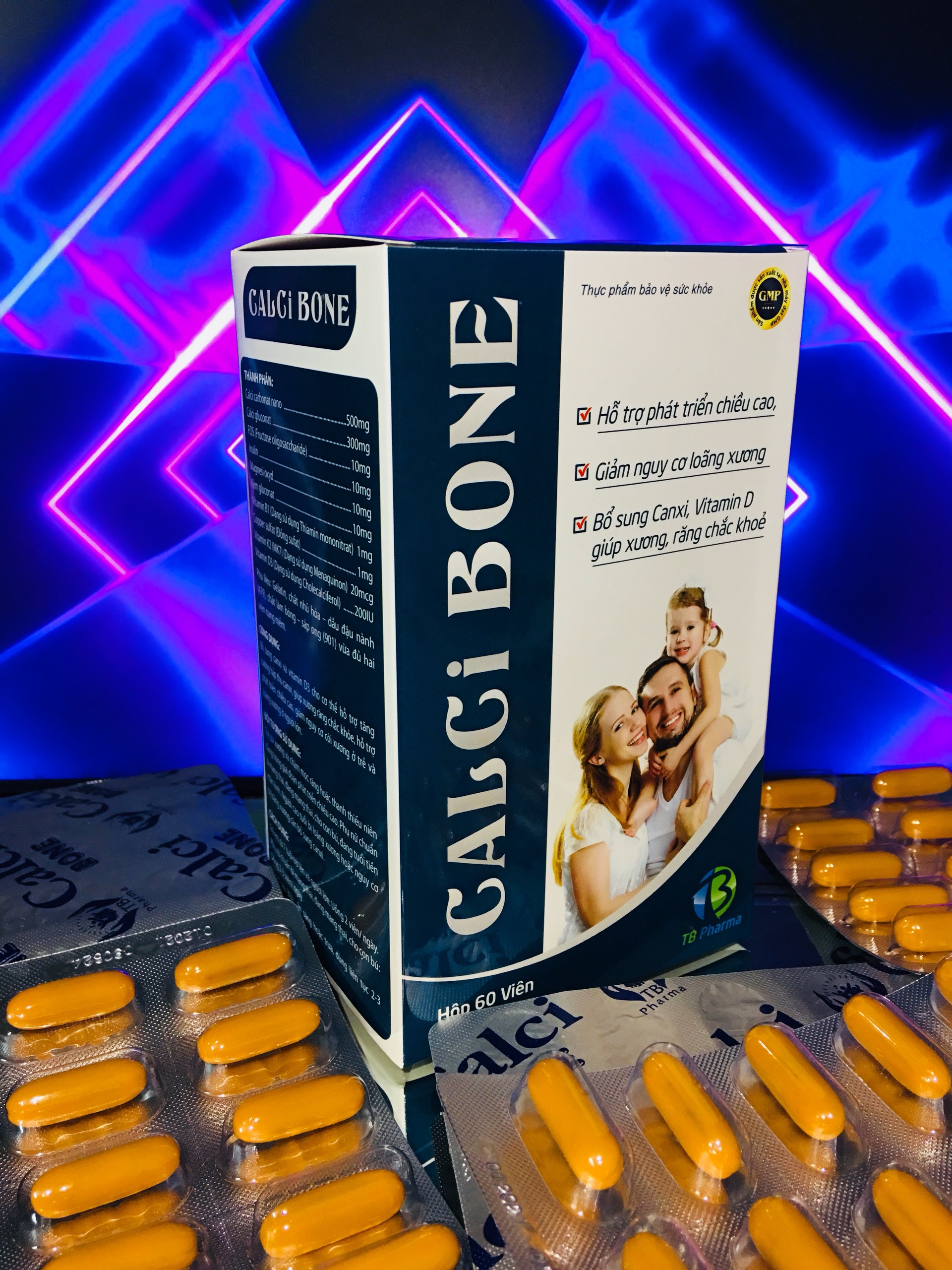 CALCI BONE - Tăng chiều cao cho Tuổi Dậy Thì, hỗ trợ tăng cường hấp thu canxi cho bà Bầu, Người Cao Tuổi - Giúp xương và răng chắc khỏe