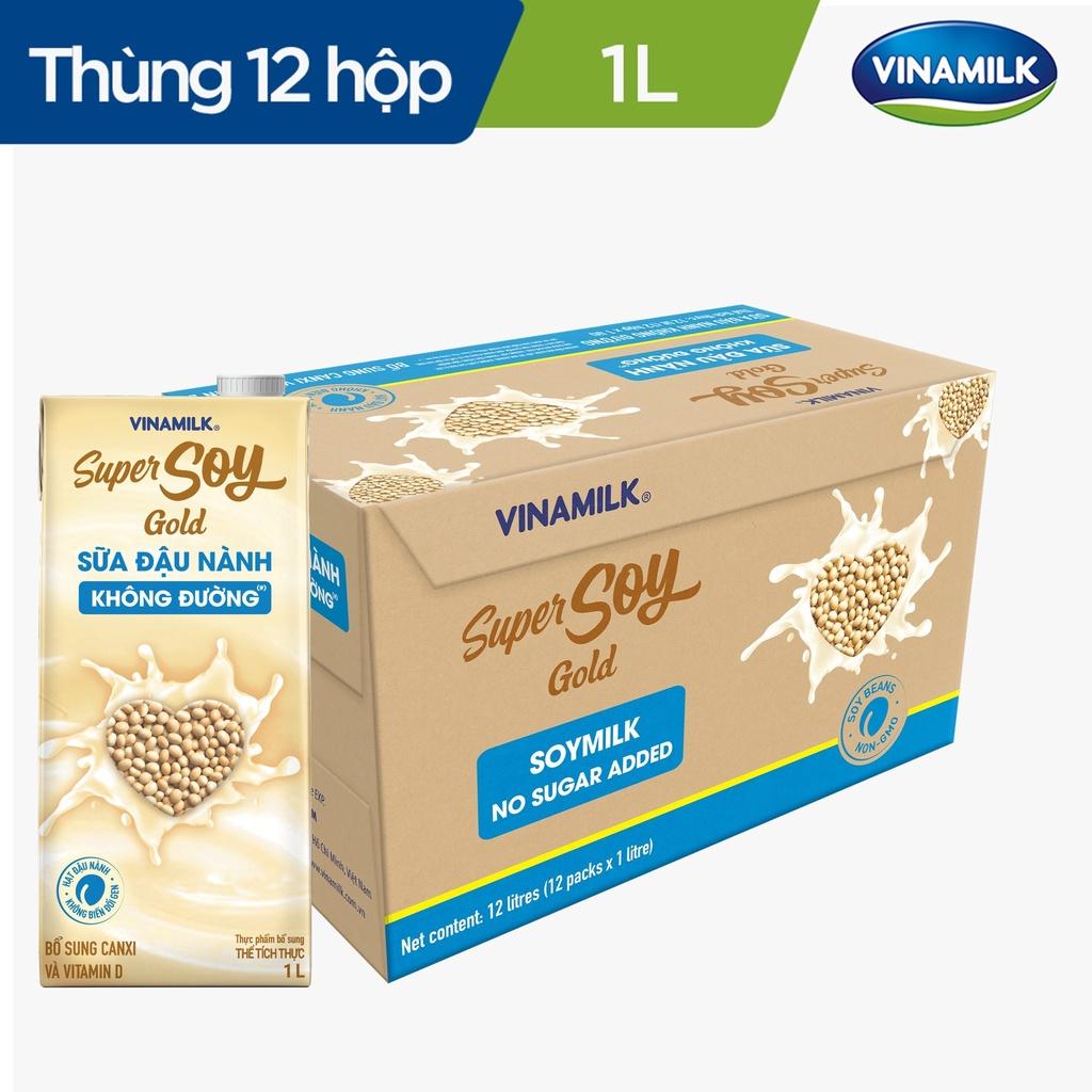 2 Thùng Sữa đậu nành GoldSoy không đường 1L (Hộp giấy) 12 Hộp/thùng