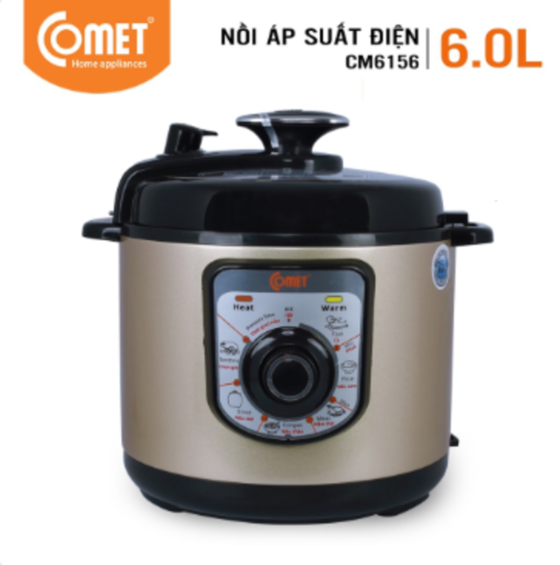 Nồi áp suất điện nắp rời 6L Comet CM6156 - Hàng chính hãng