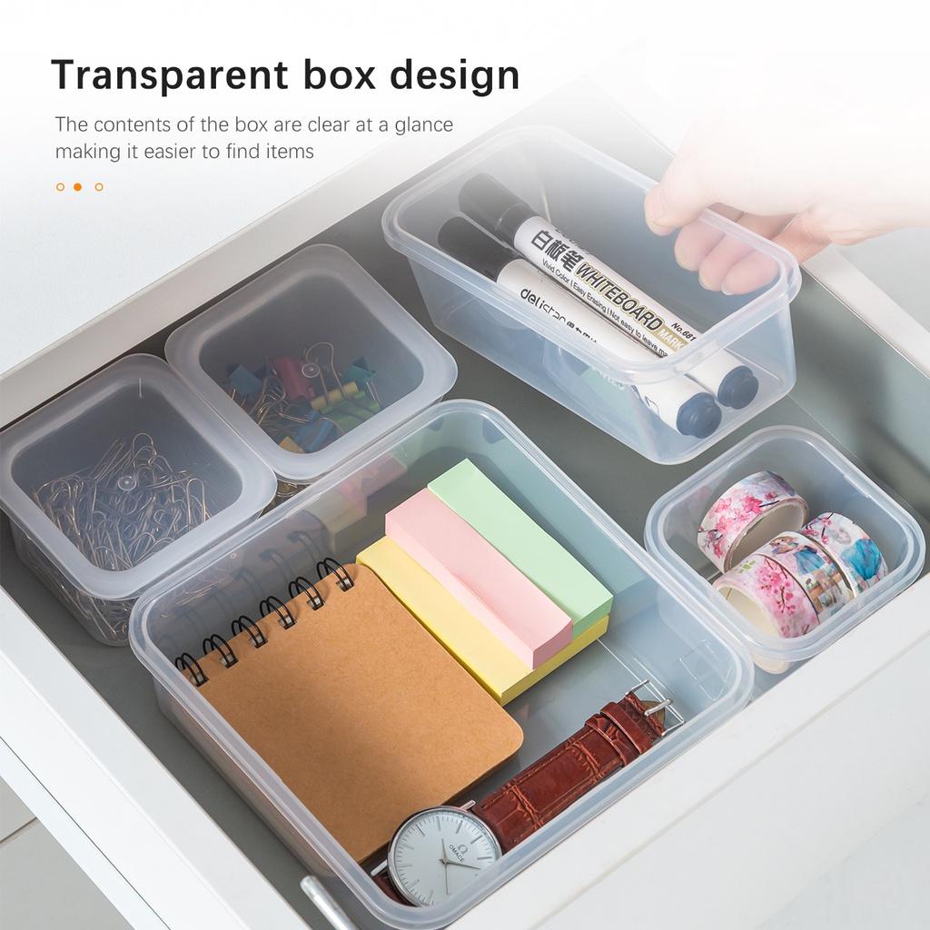 PP Transparent Multifunctional Drawer Storage Box Organizer