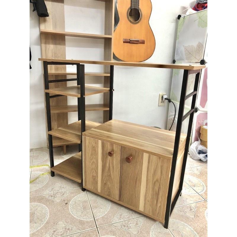 Kệ bếp đa năng nhiều ngăn tủ kệ lò vi sóng hiện đại lắp ghép