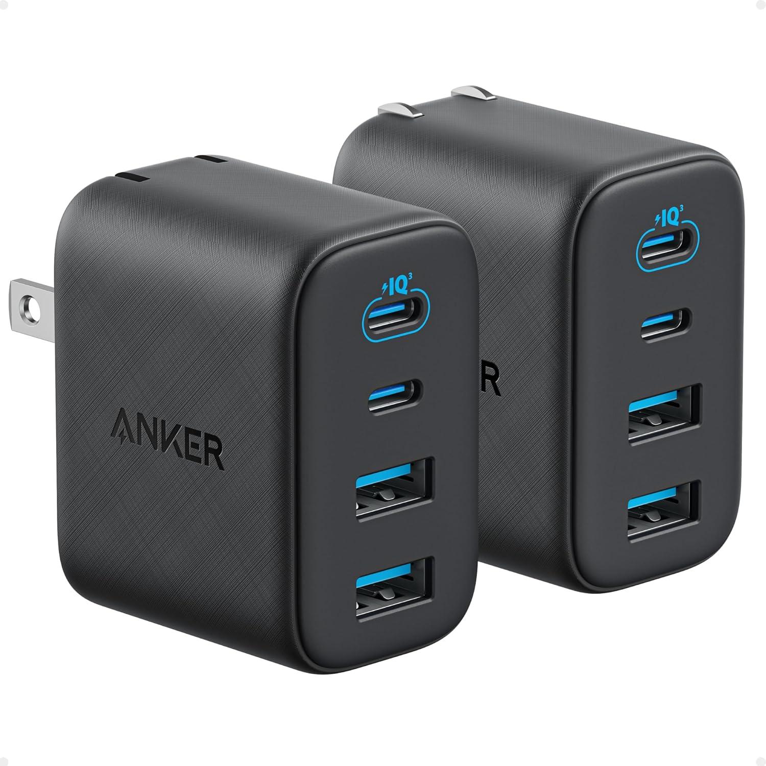 Củ sạc Anker Zolo 2C2A 50W Đen (Black) A121E - Hàng Chính Hãng