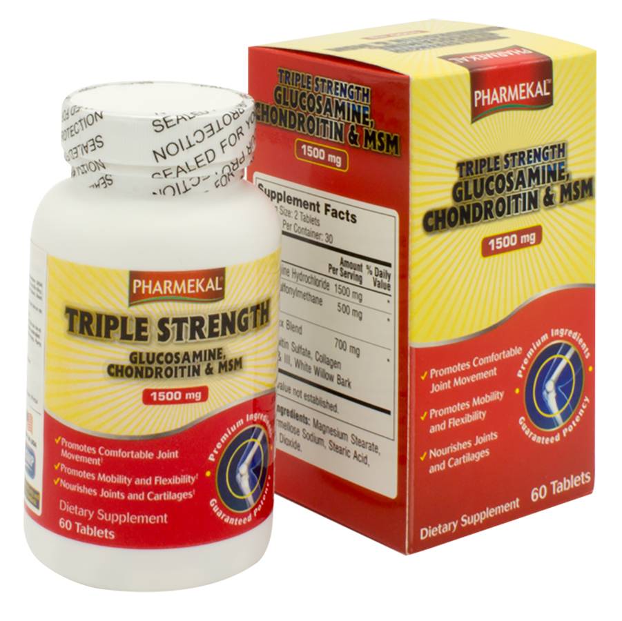 Thực Phẩm Chức Năng Hỗ Trợ Thoái Hóa Khớp Pharmekal Triple Glucosamine (60 Viên) - Trắng