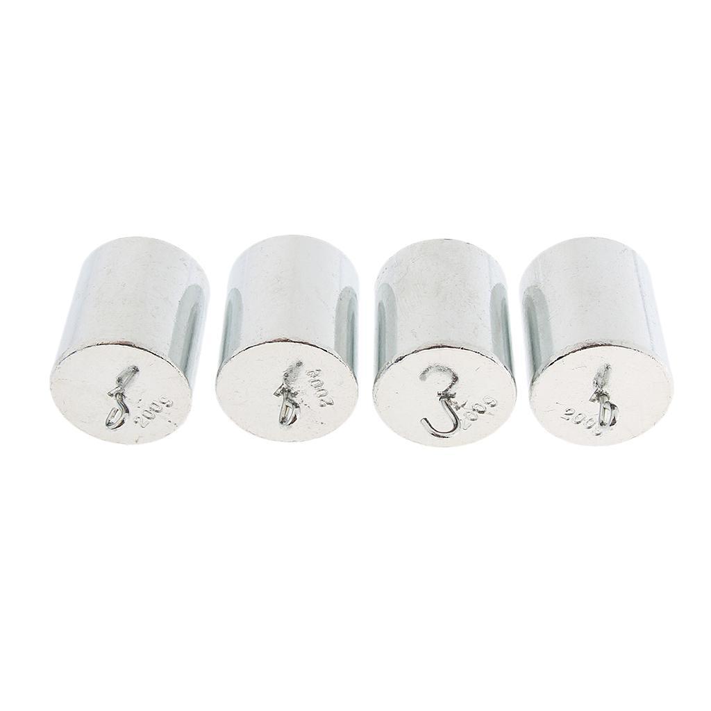 Pack of 4pcs Slotted Iron Weights Sets Hooked Mass Weight With Hanger Pack for Physics Lab and Teaching